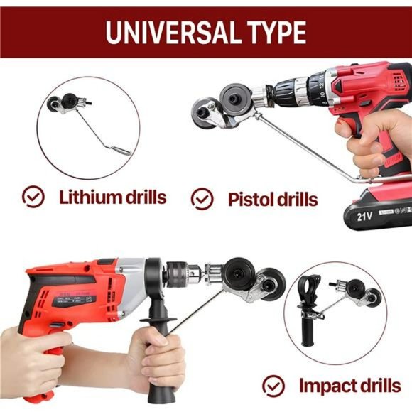 Electric Drill Plate Cutter, Universal Metal Nibbler Drill Attachment w/ Adapter - Picture 9 of 12